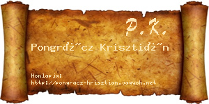 Pongrácz Krisztián névjegykártya
